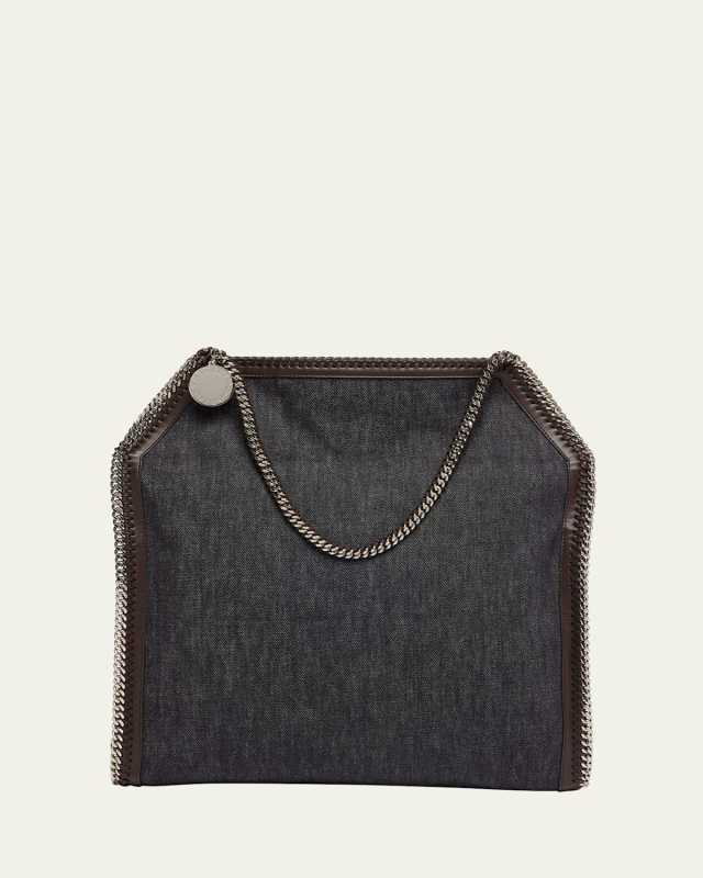 Falabella Babybella Denim Wash and Alter Mat Top Handle Bag